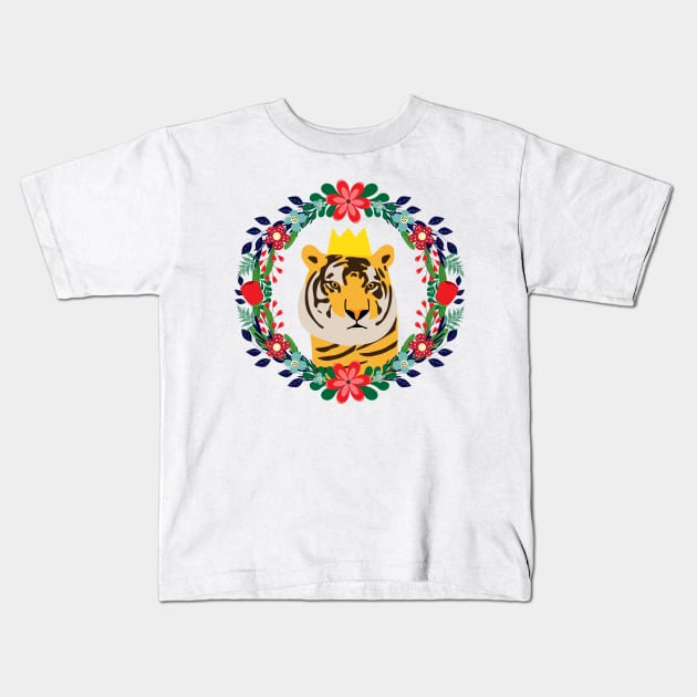 Year of the tiger 2022 Kids T-Shirt by grafart